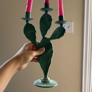 Cactus candle holder